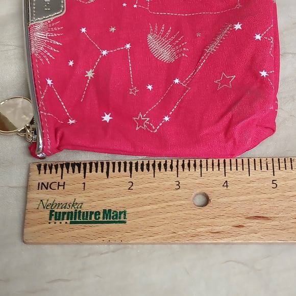 Estee Lauder Beautiful Red Cosmetic Bag With Gold Stars and Details. - Picture 13 of 16